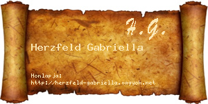 Herzfeld Gabriella névjegykártya